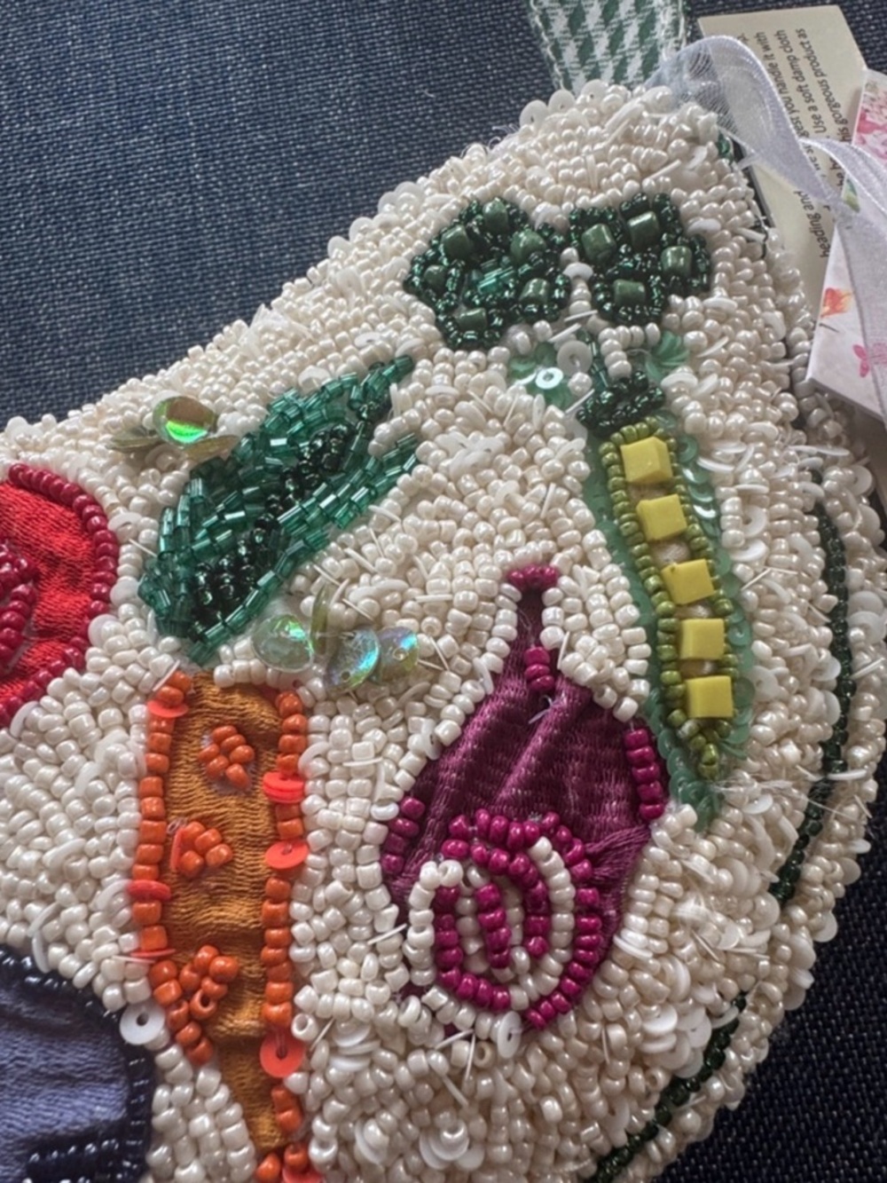 Viral Beaded Bag! NWT Garden Vegetable Shoulder Bag - Picture 5 of 11